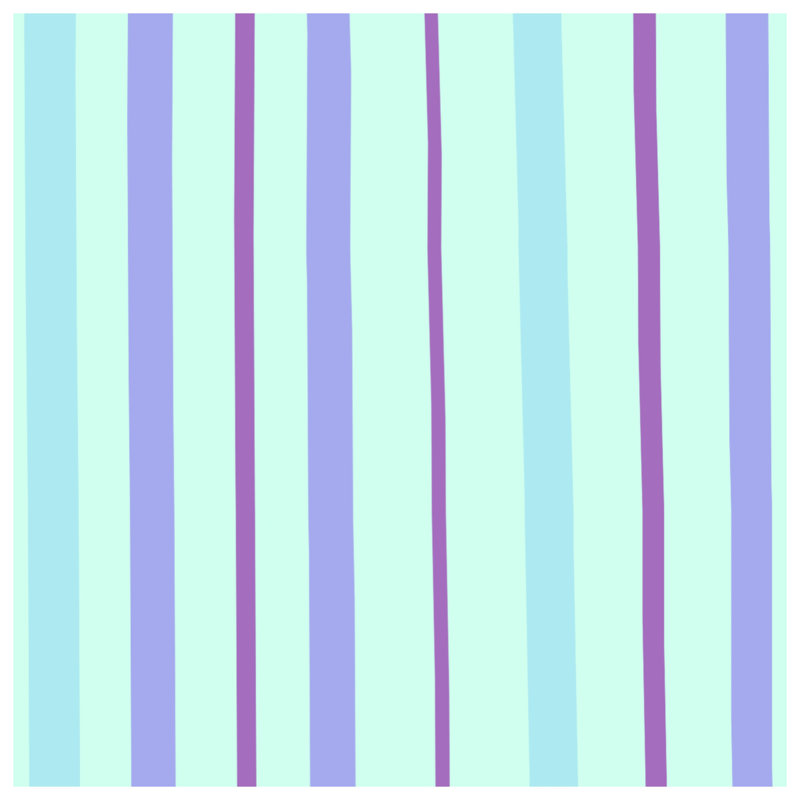 Coussins décoratifs à rayures verticales mauves et bleues, 18 x 18 pouces
