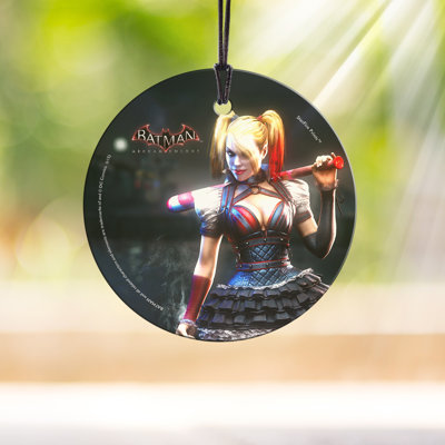 Arkham Knight, Harley Quinn, impression sur verre suspendue