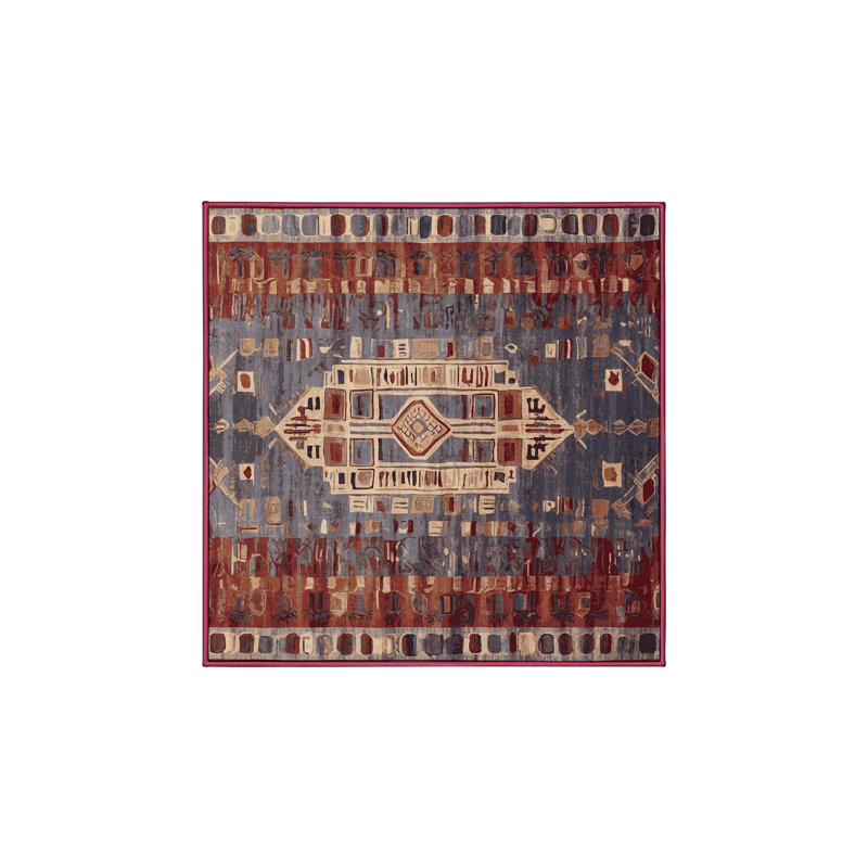 Tapis brun soyeux et moelleux, Carré 4 pi