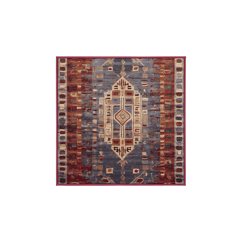 Tapis brun soyeux et moelleux, Carré 7 pi