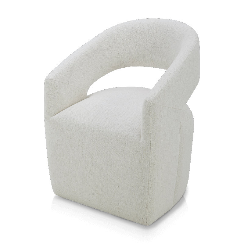 Chaise de salle à manger Leopoldas en tissu Nomad Snow