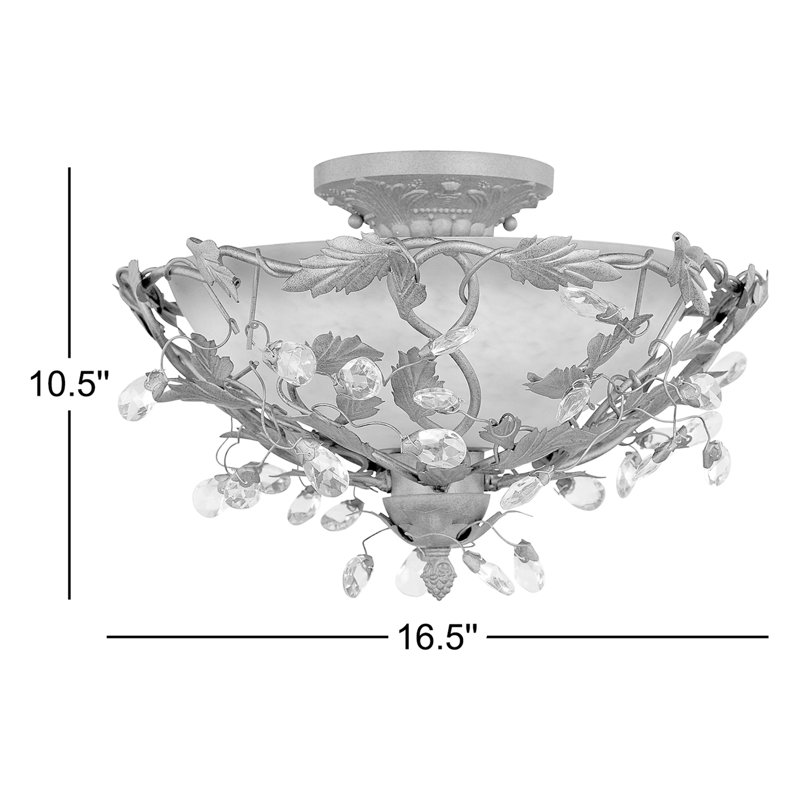 Cassidy Glass Semi Flush Mount, Oil Rubbed Bronze