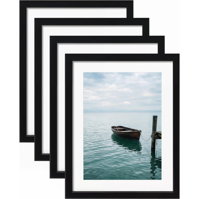 Gallery Wall Picture Frames Set with Mat, Semi-Tempered Glass