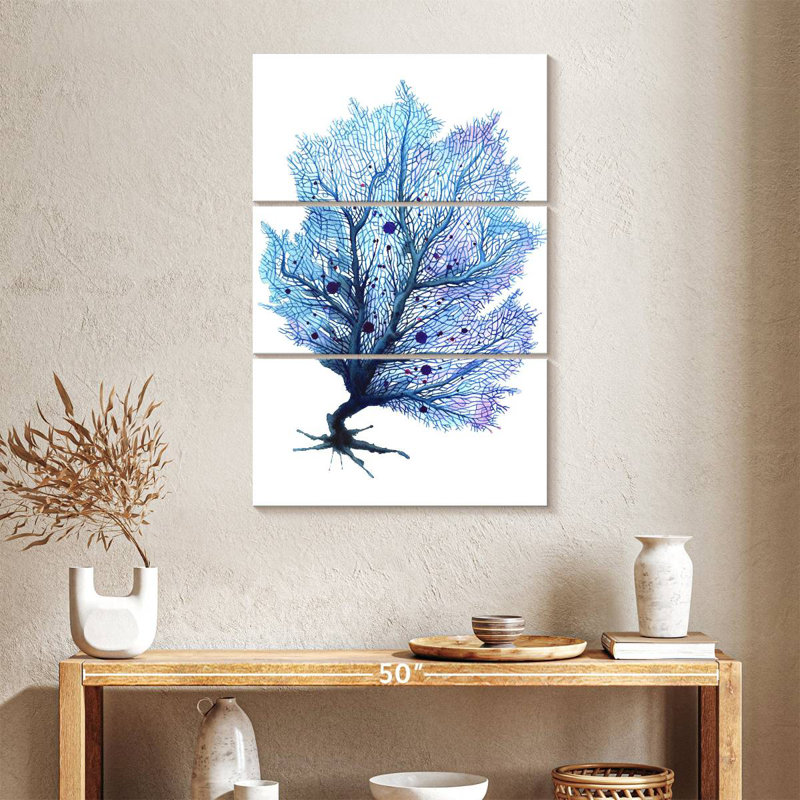 Brampt Fan Coral Blue, 38" H x 24" W