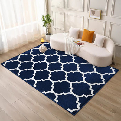 Abstract Machine Printed Area Rug