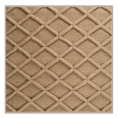 Machine Washable Trellis Brown Area Rug