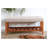 Charla Light Gray Fabric Storage Bench with Oak Finish - Tufted Upholstered Seat & Wooden Slatted Shelf for Entryway Living Room-1564610206