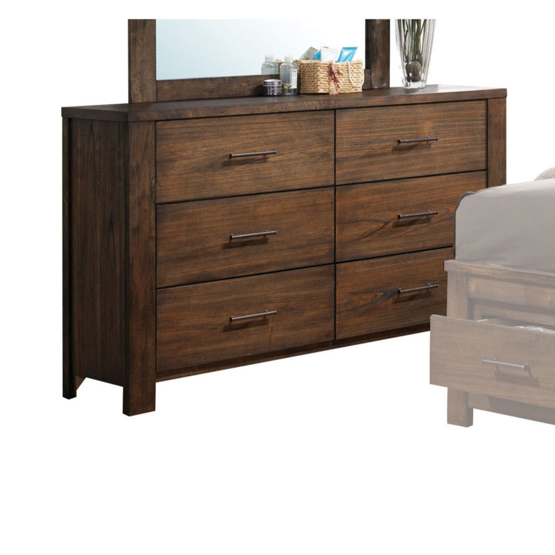 Ephrem Solid Wood 59.06'' W 6 - Drawer Dresser
