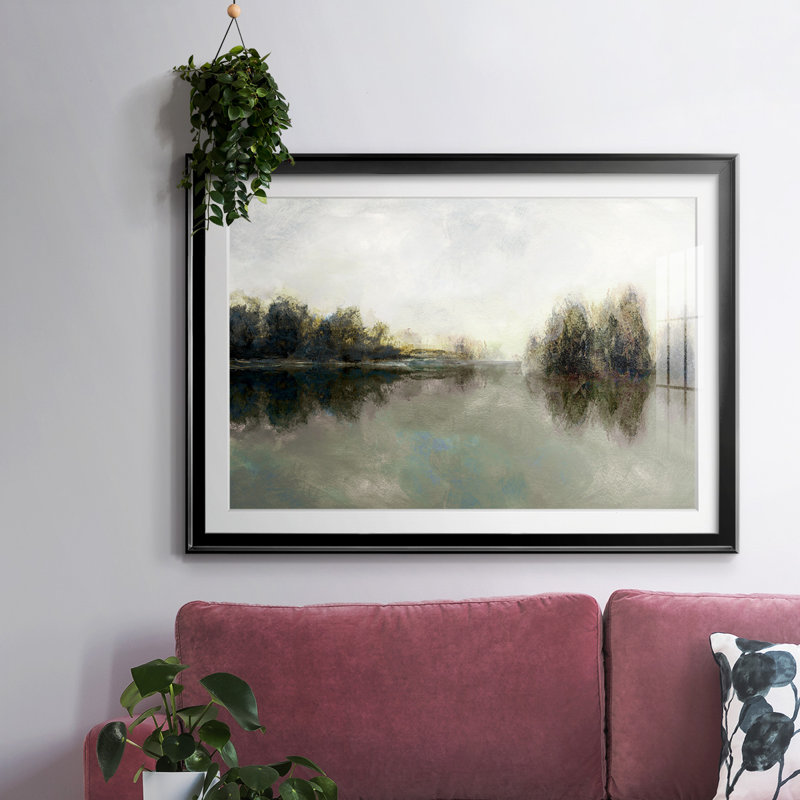 Coucher de soleil pluvieux, H 30 po x l 44 po x P 1,5 po, Noir