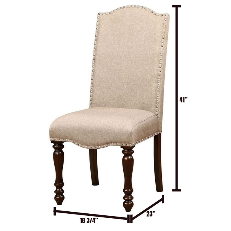 Chaise d’appoint rembourrée en lin beige Falbo