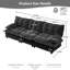 Canapé 107 po à 3 places Cloud, canapé modulaire moderne avec assise profonde, tissu chenille respirant doux et décoration en treillis confortable, canapé de salon facile à assembler-726415021