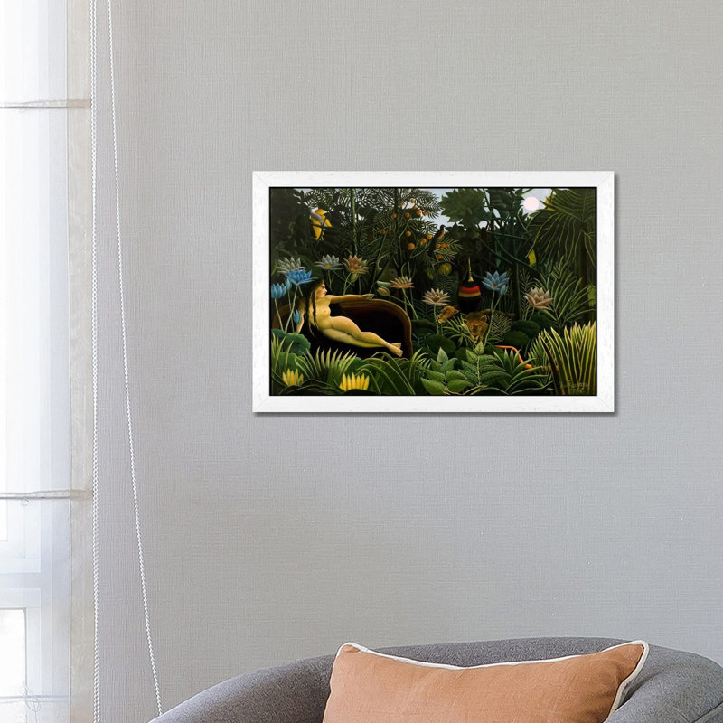 The Dream, 1910 by Henri Rousseau - Print on Canvas, 152.5 cm H x 101.5 cm W, White Framed