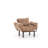 Light Brown Wing Chair, 37.4 x 33.5 x 27.6 inches | 100% Metal Frame, Polyester Fabric, 5-Levels Adjustable Arms | Comfort Foam Seat (24 DNS) & Back | Perfect for Living Room, Office, & Reading Nook