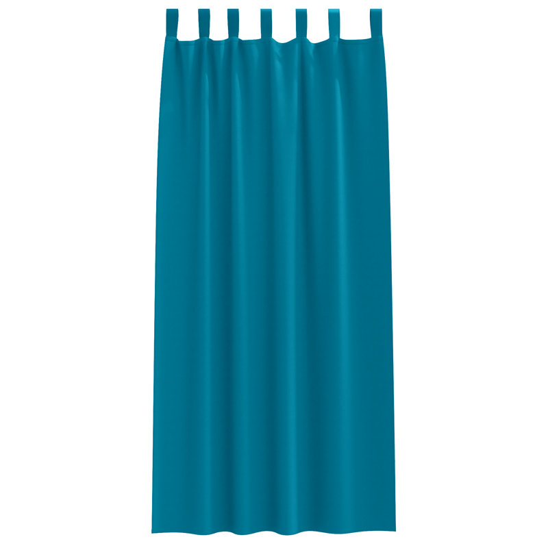 Curtains With Curtains 2 Pcs Polyester, Turquoise, 140cm Width x 245cm Drop