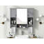 Armoire de rangement murale moderne 35 po x 28 po, armoire de salle de bain murale avec miroir, armoire à pharmacie avec barre à serviettes-1442088778
