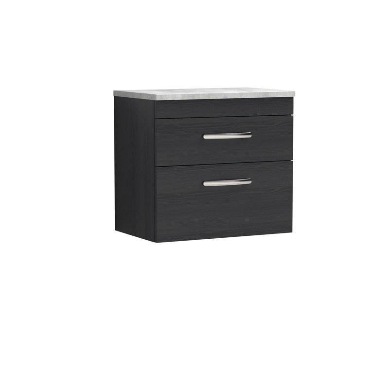 60.5cm Single Bathroom Vanity Base Only in Hacienda Black, Charcoal Black