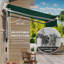 Auvent de patio rétractable - Pare-soleil manuel pour porte. Réduire la chaleur. Fabrication. Avec revêtement en polyuréthane. Protection de fenêtre polyvalente. Diminue l'impact. Structure en acier robuste. Compatible divers