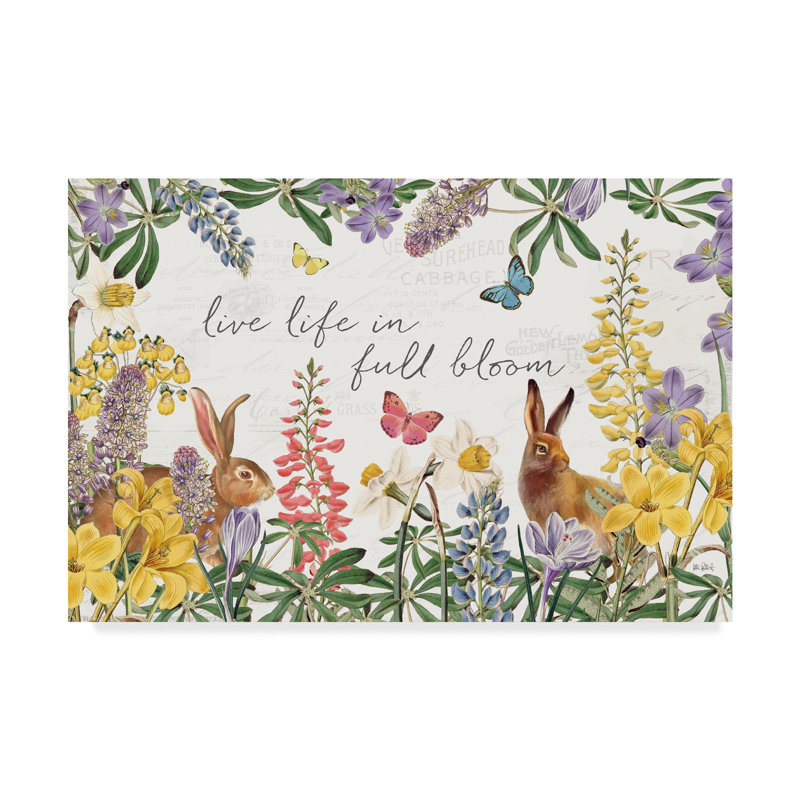 "Jardin de Pâques I" par Katie pertiet - reproduction d'art sur toile, H 16 po x l 24 po x P 2 po
