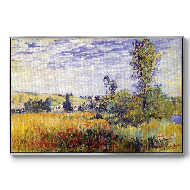 Vetheuil par Monet, reproduction d'art sur toile, H 17 po x l 25 po x P 2 po, Argent