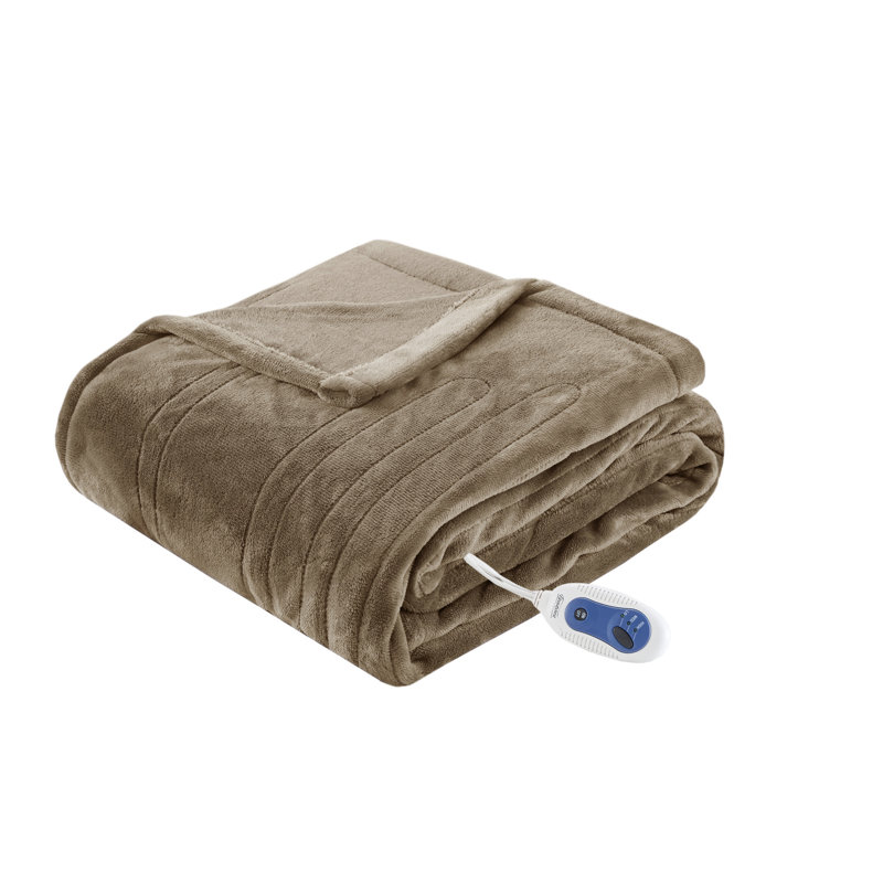Jeté chauffant en peluche surdimensionné, Vert menthe