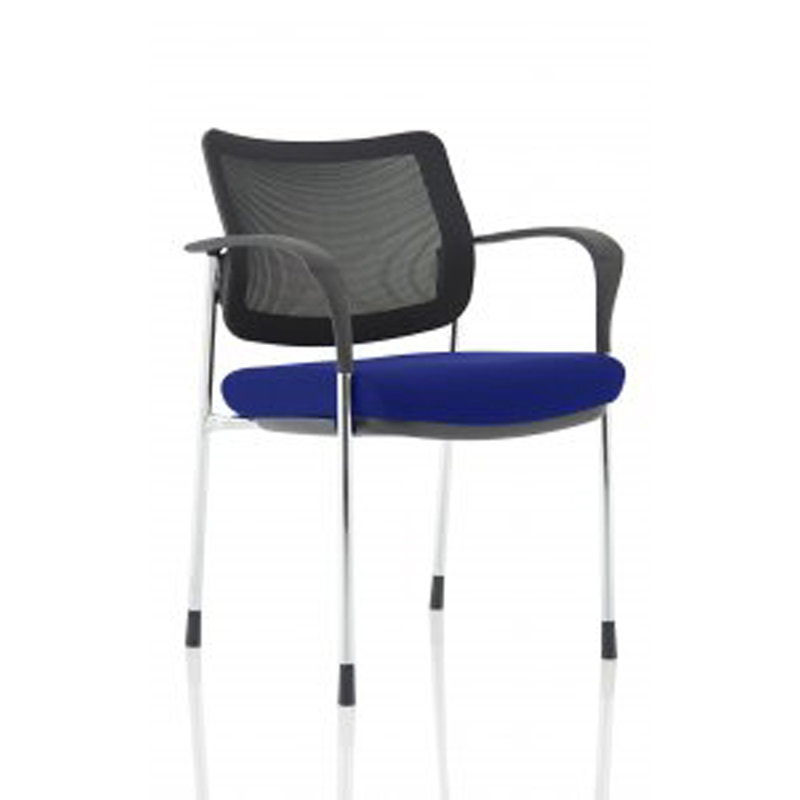 Brunswick Deluxe Mesh Conference Chair, Chrome, Black