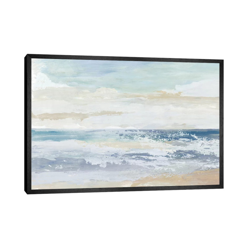 Ocean Salt by Tom Reeves - Painting on Canvas, Black Framed, 101.6cm H x 152.4cm W x 3.81cm D