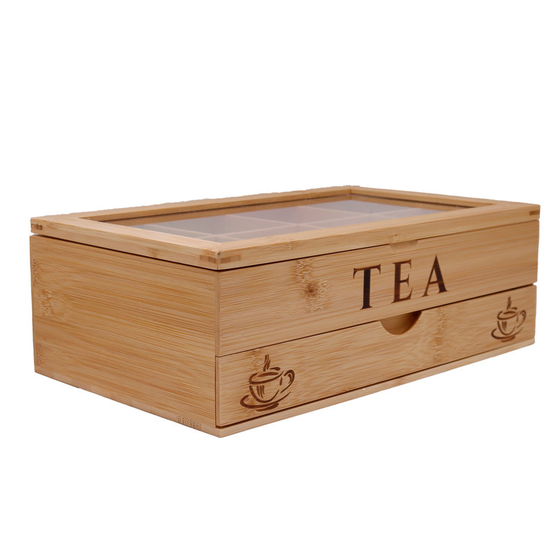 Gracie Oaks Bamboo Tea Box