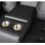Canapé Iris avec DEL, ports USB, porte-gobelets, similicuir noir 85 po