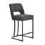 Tabouret de bar moderne en similicuir avec structure en métal, tabourets de bar modernes à hauteur de comptoir avec dossier découpé, ensemble de 2-630163405