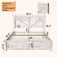  Tryston Farmhouse Queen Bed Frame with 49.2" Barn Door Headboard, White-1340099101-1340099102