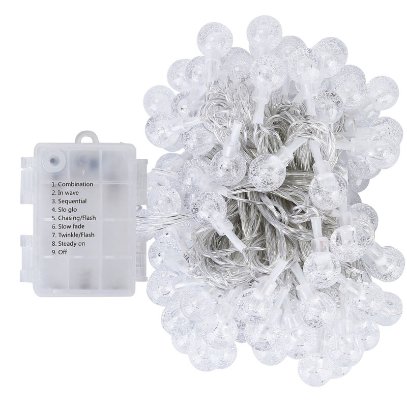 Outdoor 80 - Bulb 7.87'' Plug-in LED Globe String Light