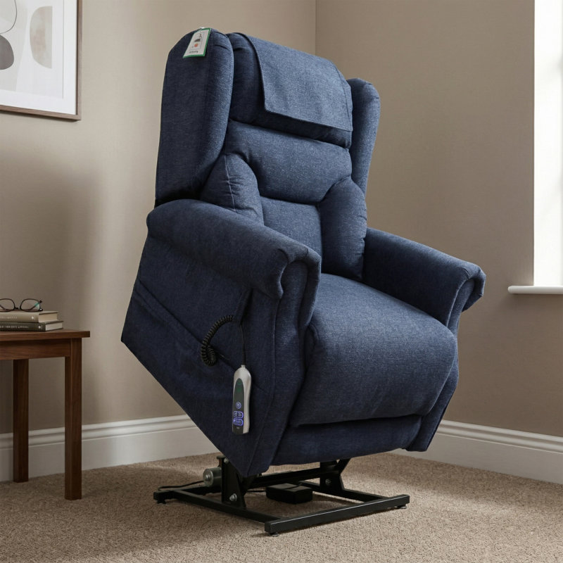 85cm Wide Lift Assist Standard Recliner, Blue