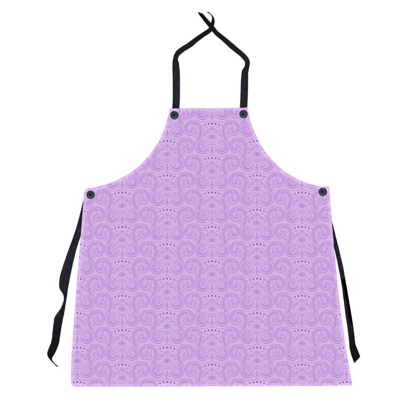 Tablier à motif troisième oeil, Mauve et pastel