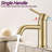 Bathroom Faucet - Single Hole Modern, Brushed Gold, Stainless Steel, 1.2 Gpm Flow Rate, User- Installation Modern Deck-Mounted, Flow, Straightforward For Settings-125221980