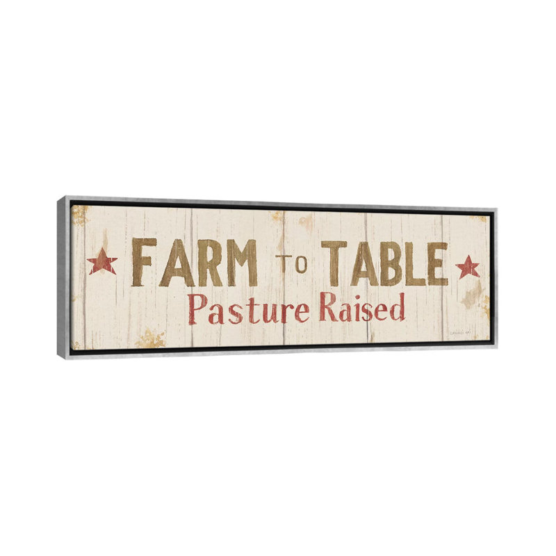 "Farm patchwork xiv" par Danhui Nai - reproduction d'art textuel panoramique sur toile, H 20 po x l 60 po x P 1,5 po