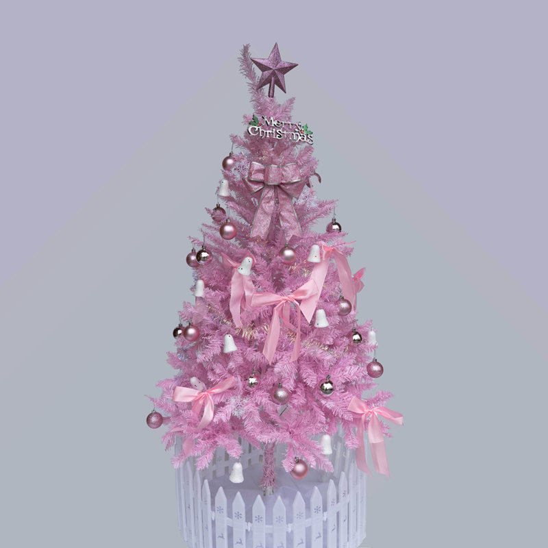 Arbre de Noël 6 pi - rose, H 6 pi