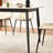 55.06" X 28.65" Dining Table With White Porcelain Top And Metal Legs, Rectangular Legs For Kitchen