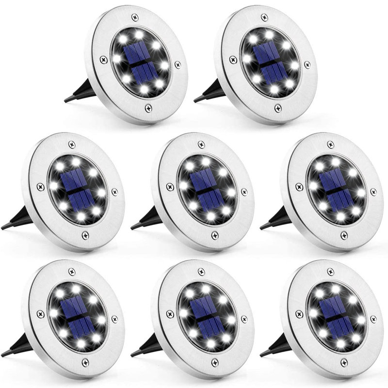 Ensemble de lumières DEL blanches à énergie solaire intégrées