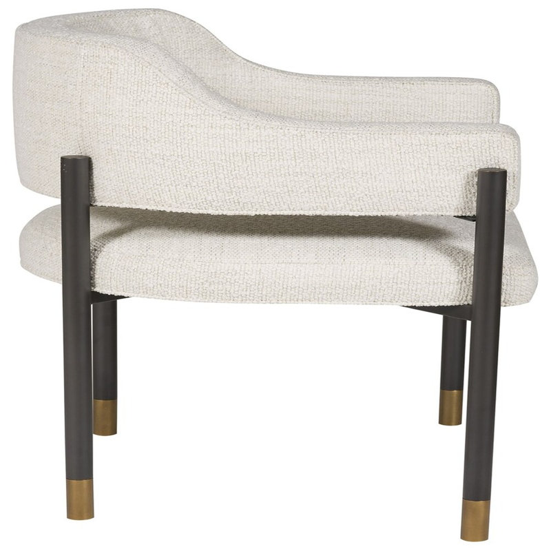 Chaise avec accoudoirs Arras, Kenworth perle, La Havane