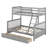 Twin Over Full Bunk Bed With Two Storage Drawers, Convertible Into 2 Beds, Solid Wood Bunk Bed With Ladder And Guardrails-807782174