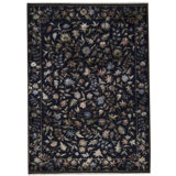 Hand-Knotted High-Quality Black Area Rug