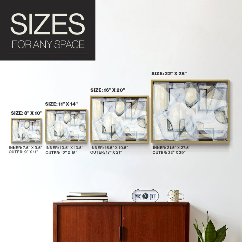 B&W I -Framed Print - Restickable, 8" H x 10" W