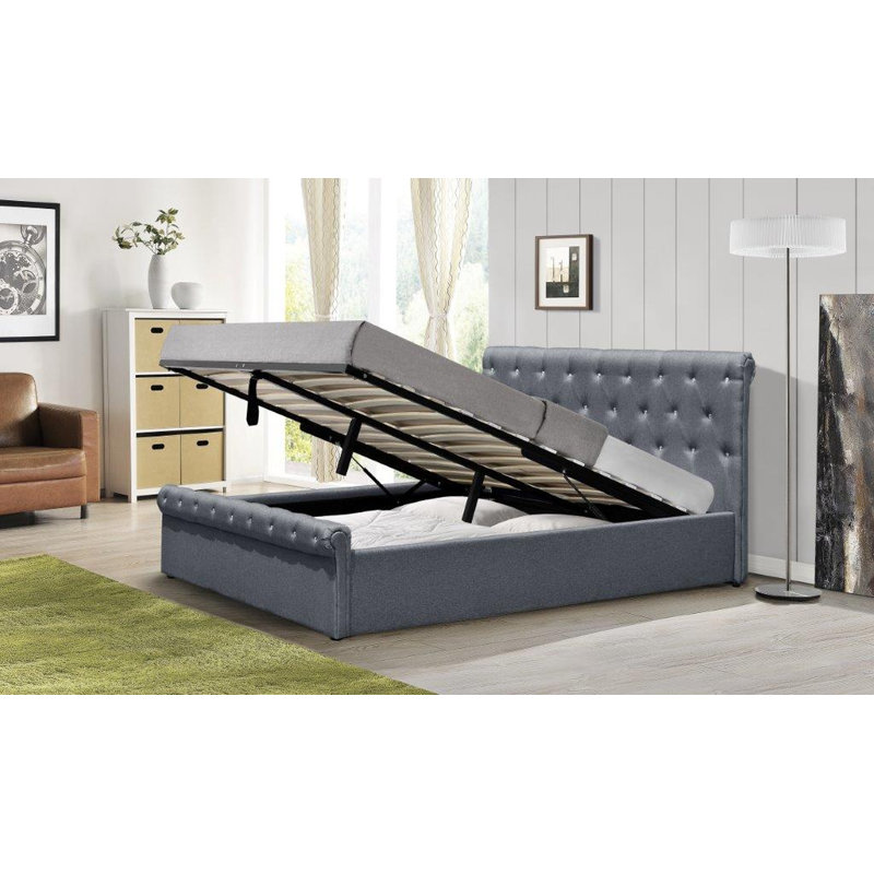 Upholstered Ottoman Bed, Single (3')