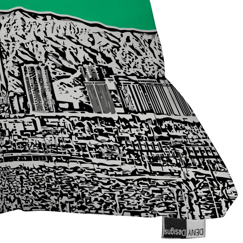 Coussin Bird Ave Las Vegas, 20 po x 20 po, Vert