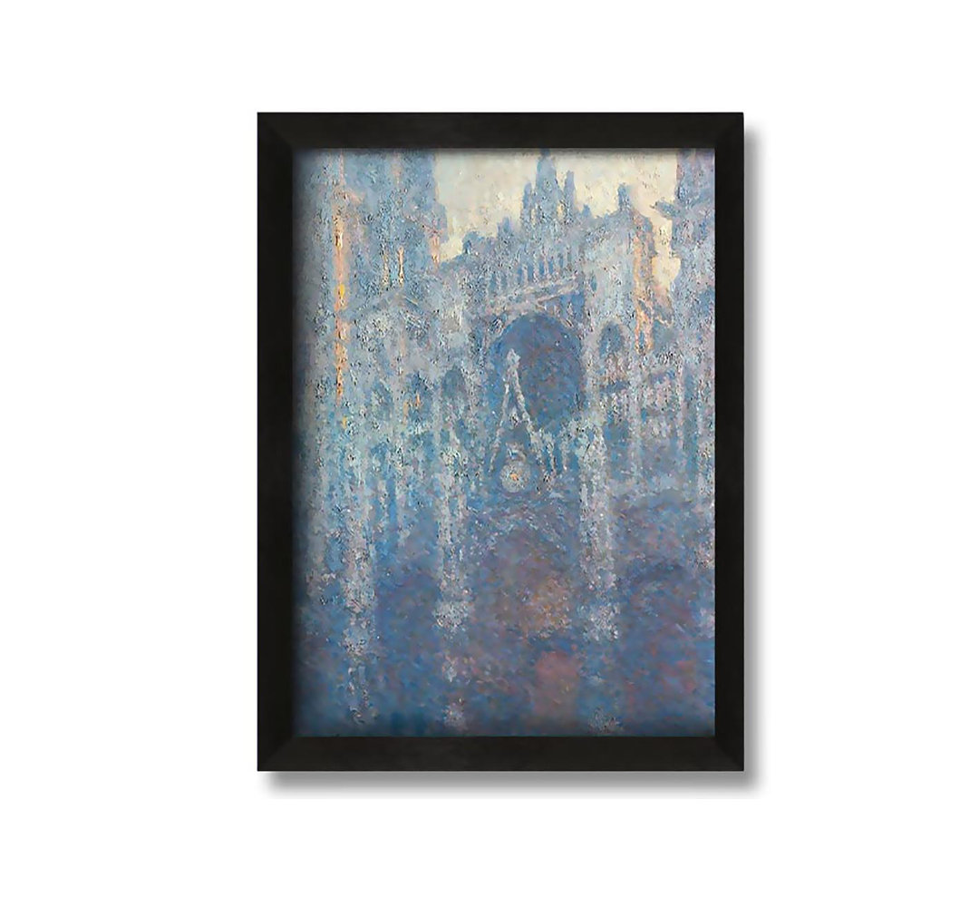 Gerahmtes Leinwandbild Das Portal der Kathedrale von Rouen in Morning Light von Claude Monet