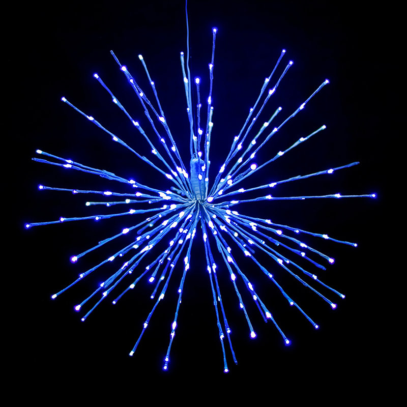 32in Spritzers LED Twinkle Lantern, Blue, 32" H x 32" L x 32" W