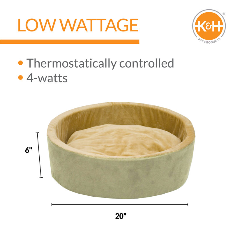 Lit pour chien Thermo-Kitty Nest, L 13 po x P 16 po x H 16 po, Sauge