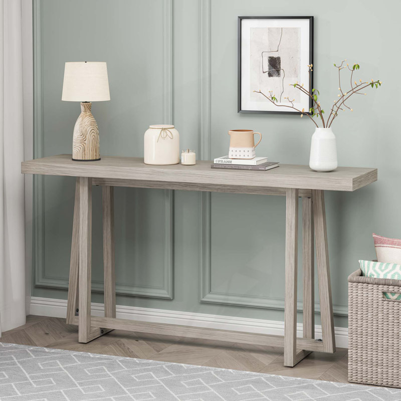 Versatile Console Table with Sturdy Construction for Various Spaces, Grey