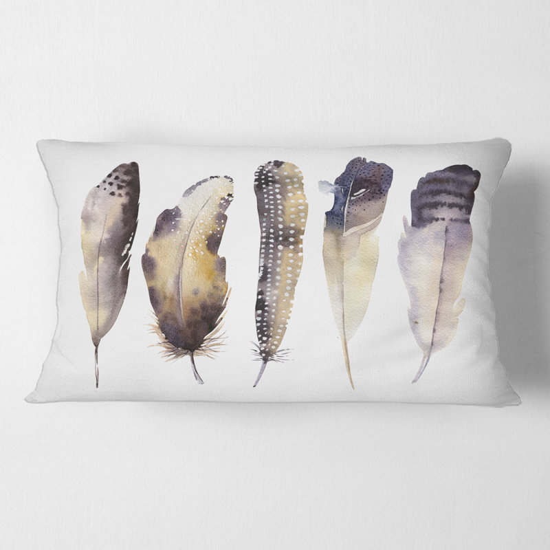 Housse de coussin rectangulaire avec insert Ethnic Feathers I