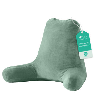 Sasttie Reading Pillow for Bed, Back Pillow for Sitting Up, Sage